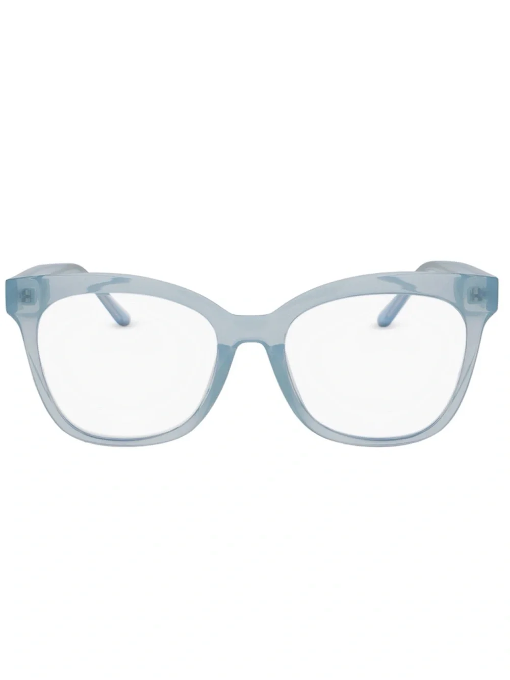 DIFF Willa Bluelight Glasses Crystal Blue Aura Frame Blue Light Lens Square NWT
